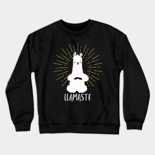 Llamaste. Funny Yoga Saying Phrase Workout Motivation Crewneck Sweatshirt